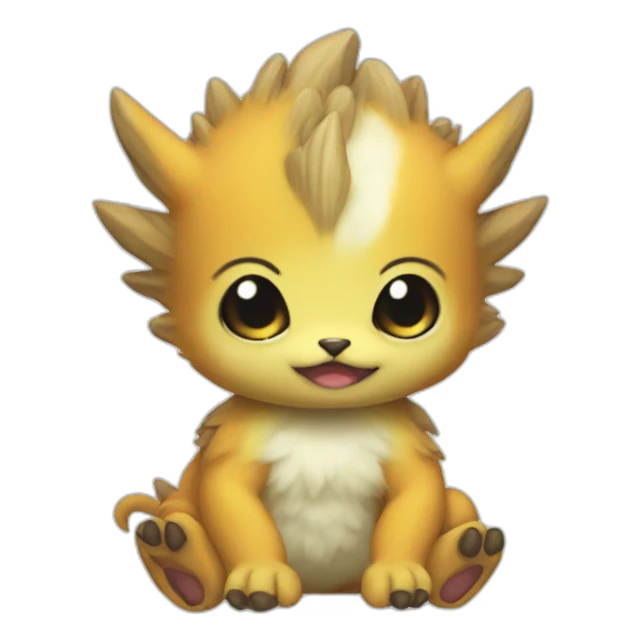 baby mountain Digimon creature sticker