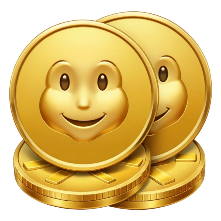 few golden coins sticker
