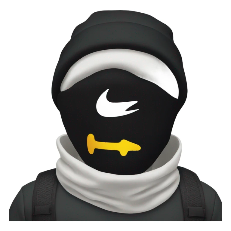 Black Nike ski mask sticker