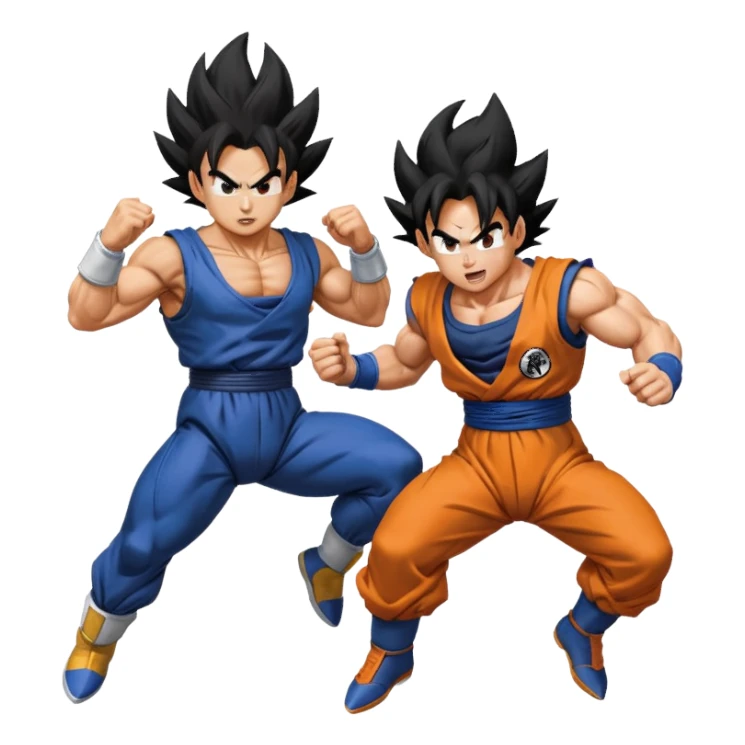 Goku flying fast Crashes Vegeta  sticker