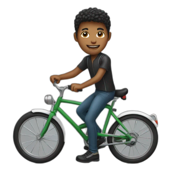 young man on bike sticker