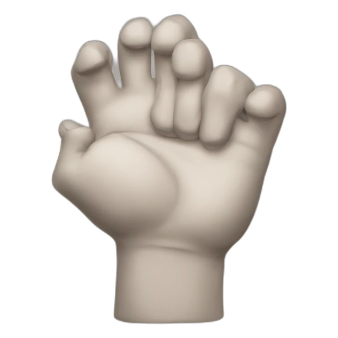 Chocked emoji with hands behind sticker