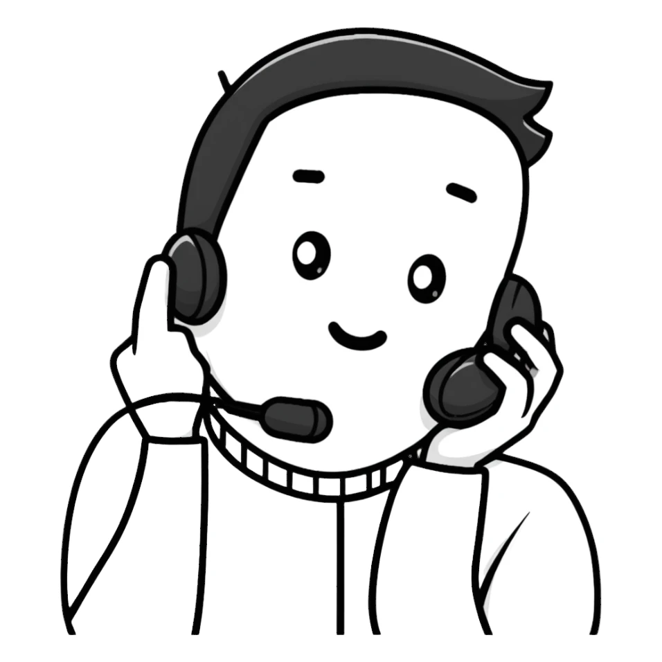 person talking on a phone call sticker