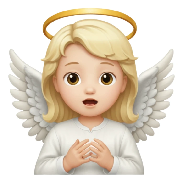 singing angel baby sticker