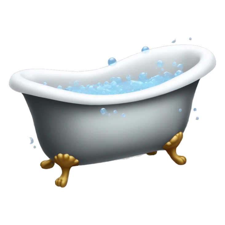 Claw foot bathtub filled with bubbles sticker