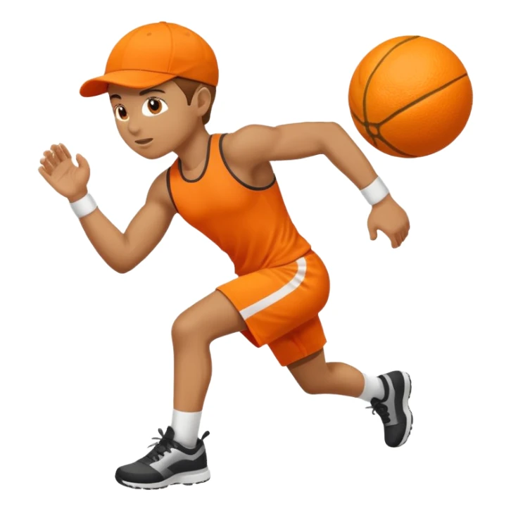 Orange Doing sport sticker