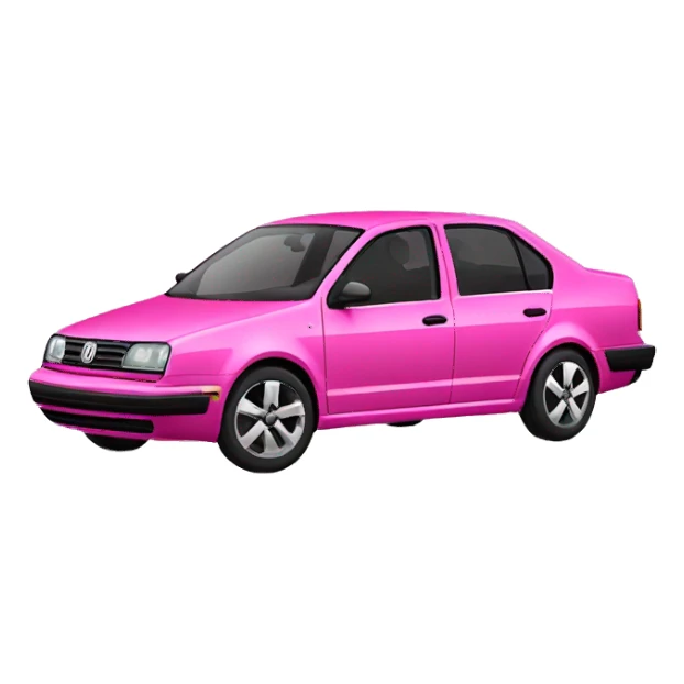 Pink Volkswagen Jetta  sticker