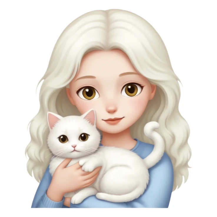 Girl holding a white Cats sticker