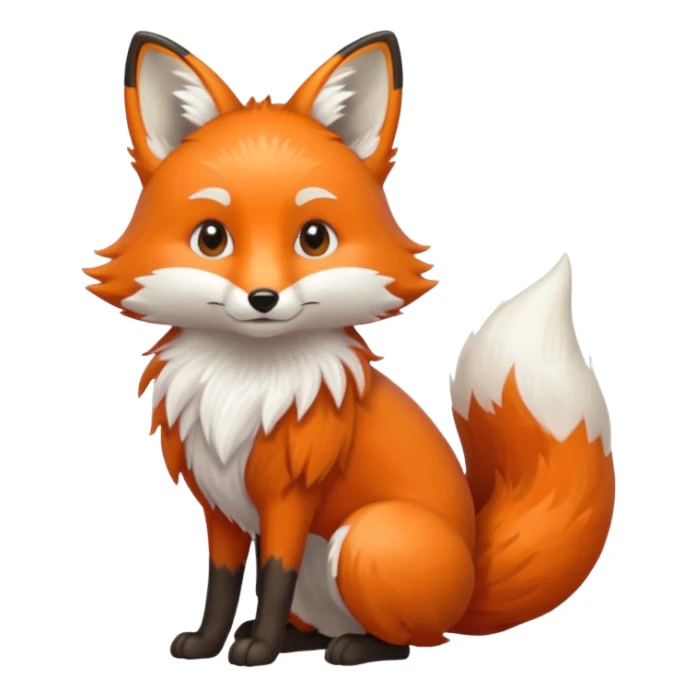 Fox half body sticker