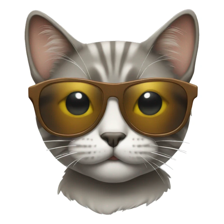 Cat with sunglasses sticker