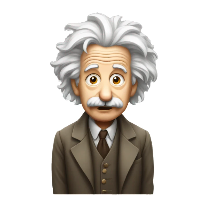 confused einstein sticker