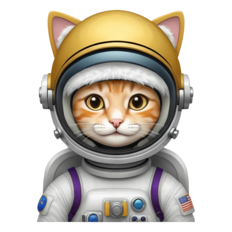 helmet closed Astronaut rides cat sticker