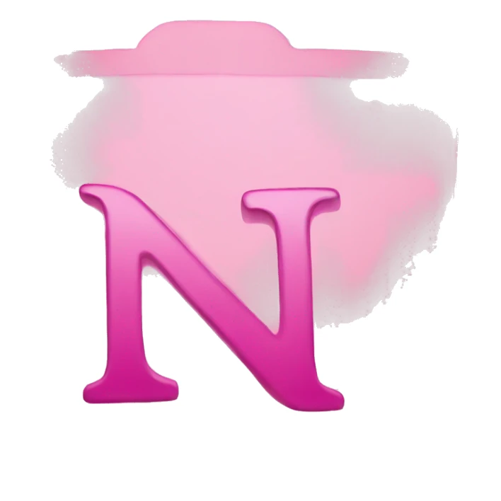 Pink letter n sticker