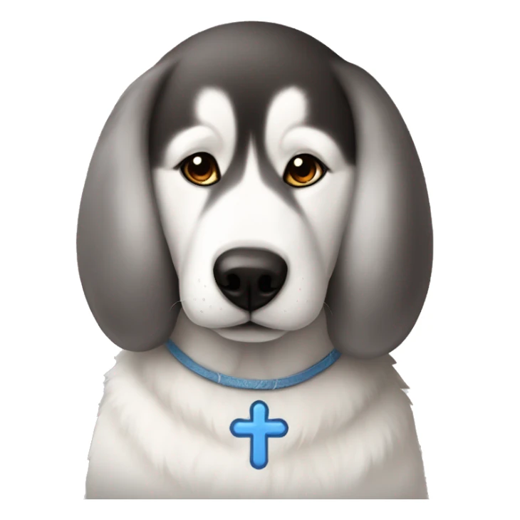 Husky with a Saint lab￼ sticker