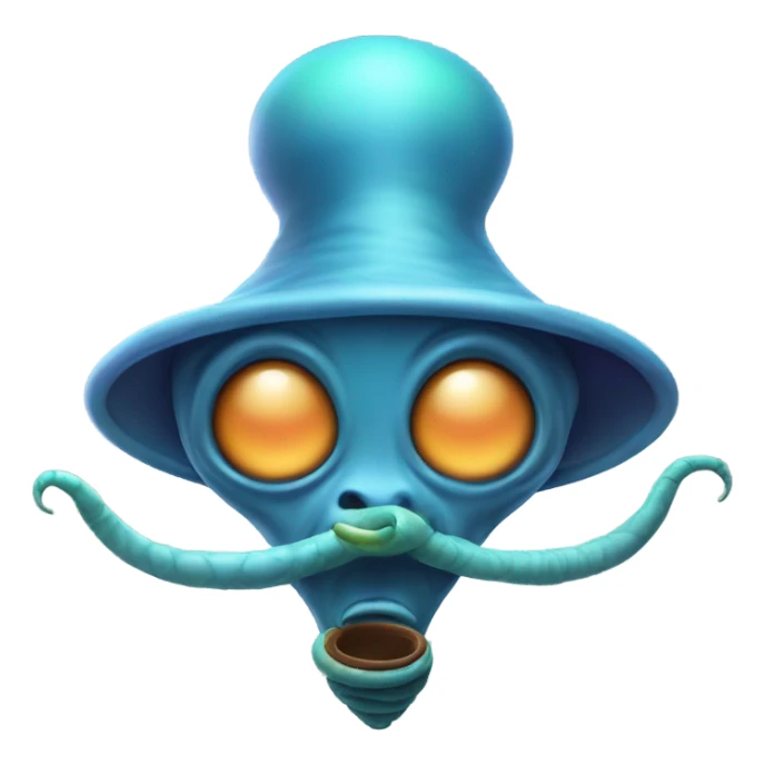 Aliens hitting a hookah sticker