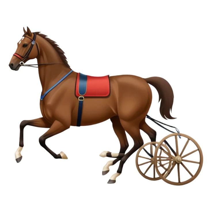 Standardbred horse pulling sulky sticker