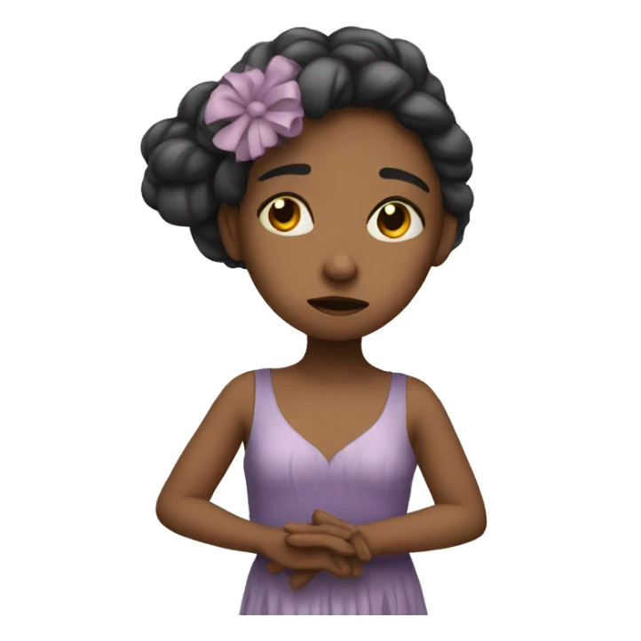 Sad dancer girl sticker