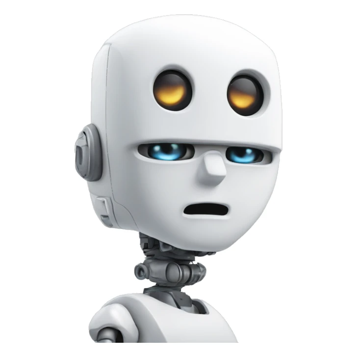 white robot sticker