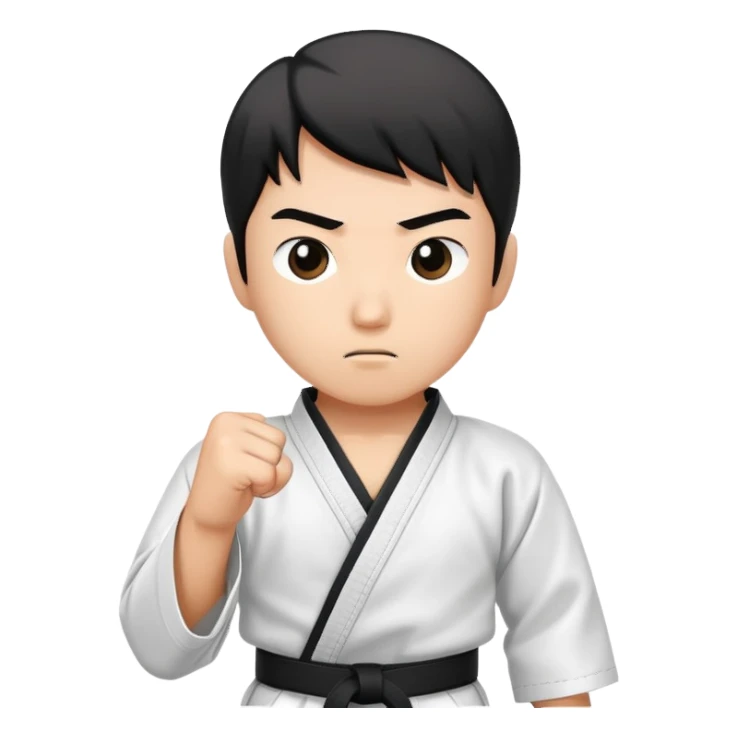 karate black belt character sticker