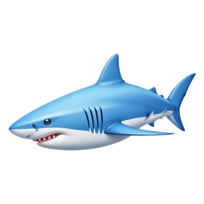 shark wearing blue nike sticker