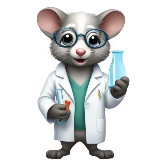 Scientist possum sticker