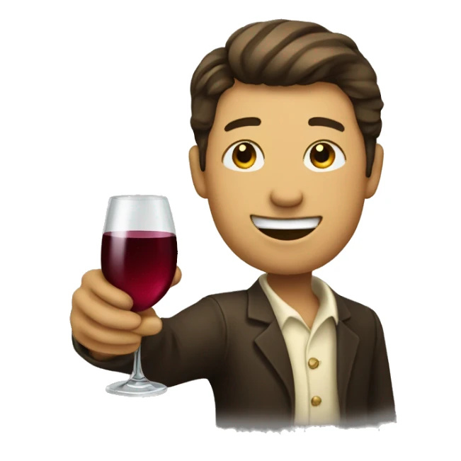 Cheers with wine  sticker