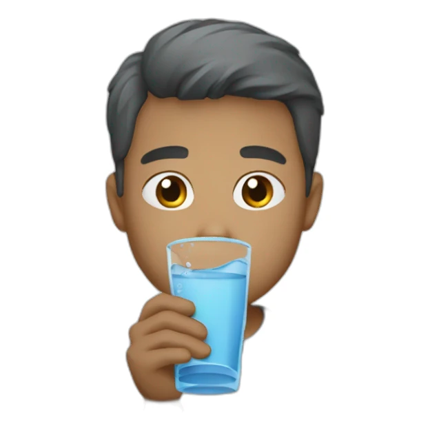 A person who drinks water  sticker