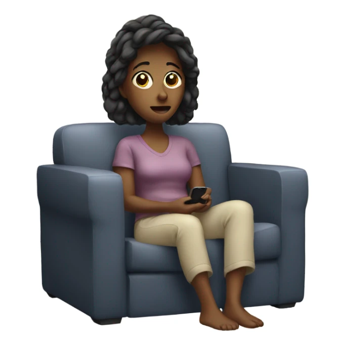 Woman watching tv sticker