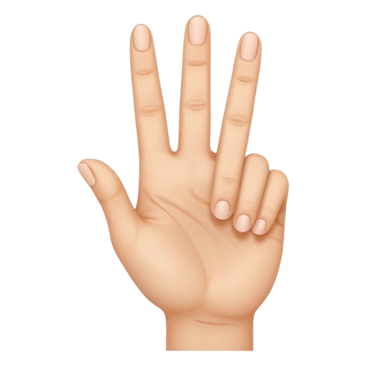 A hand that raises its  three fingers  sticker