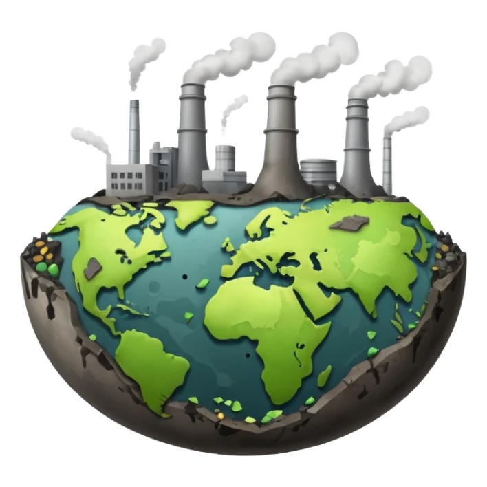 Pollution on earth and earth surface should seen more polluted   sticker