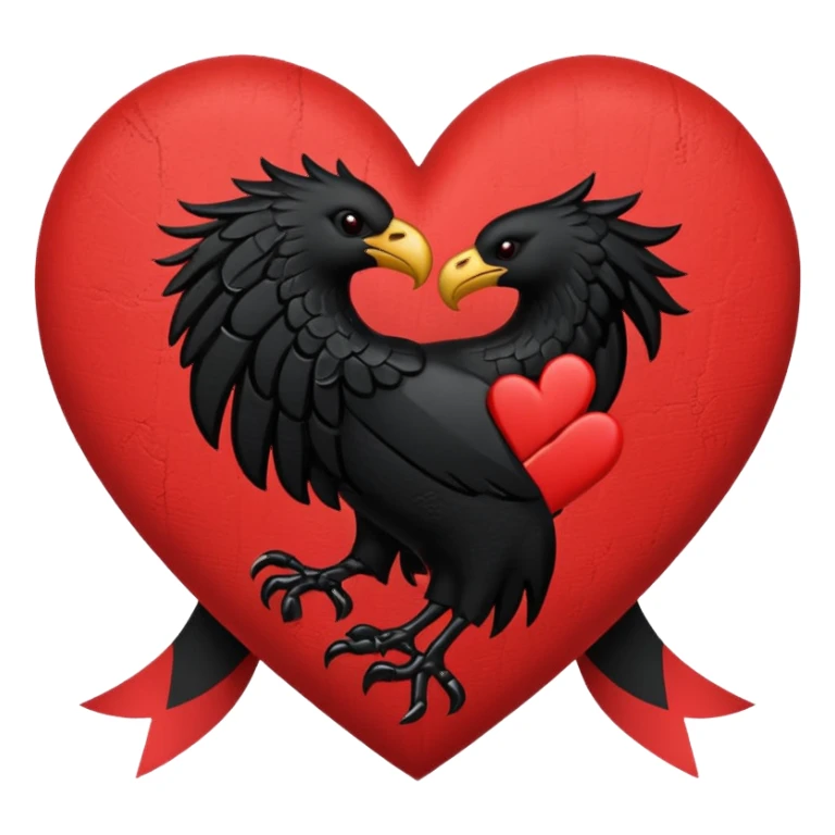 Albanien flag blandet med hjerte sticker