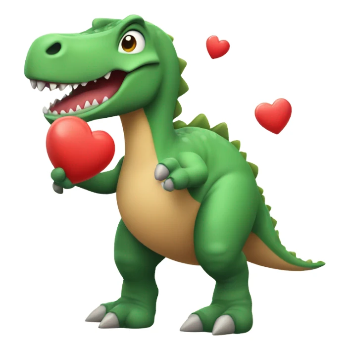 Dinosaur sending love sticker