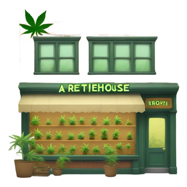 cannabis shopfront  name:treehouse sticker