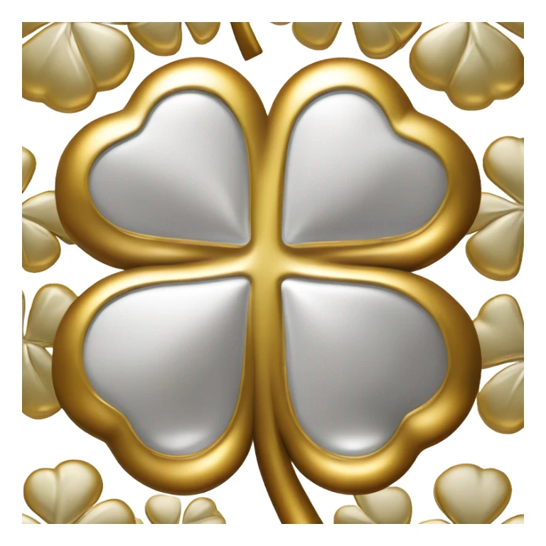 four leaf clover emoji gold  sticker