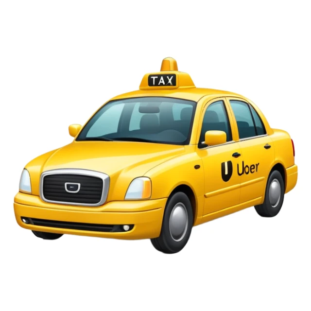 uber taxi yellow sticker