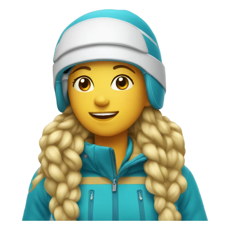 ski girl sticker