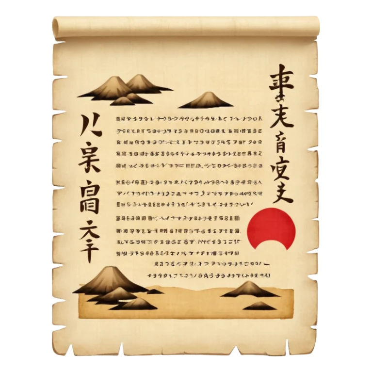 papyrus, japanese text on it sticker