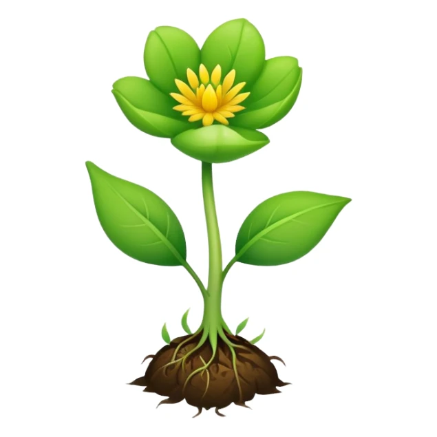Flower sprout sticker