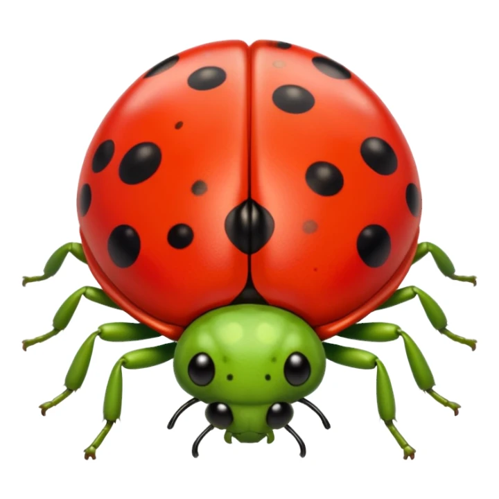 lime cute lady bug sticker