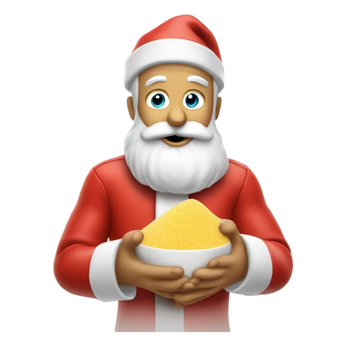 Santa sniffing sugar sticker