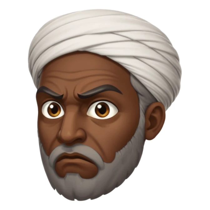 in profile, angry Iranian sticker