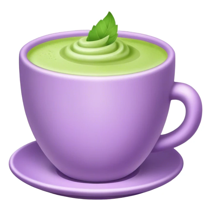 light purple matcha cup sticker