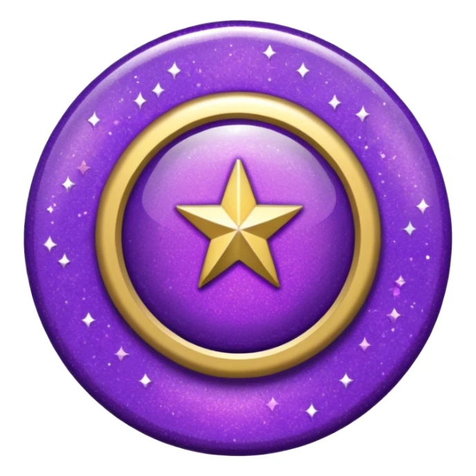 patente militar baixa roxa com glitter sticker