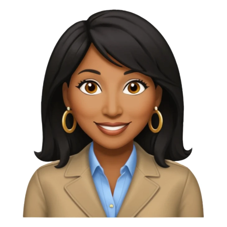 Towanda Braxton with black hair sticker