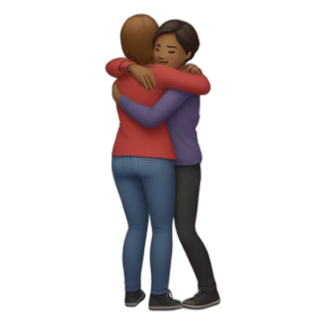 Lesbian Hug sticker