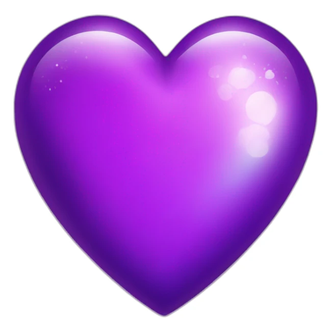 Modern Purple heart with glimmer sticker