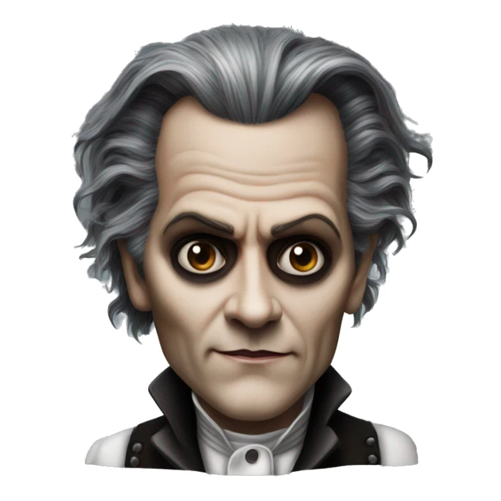 photorealistic Sweeney todd by Johnny Depp sticker