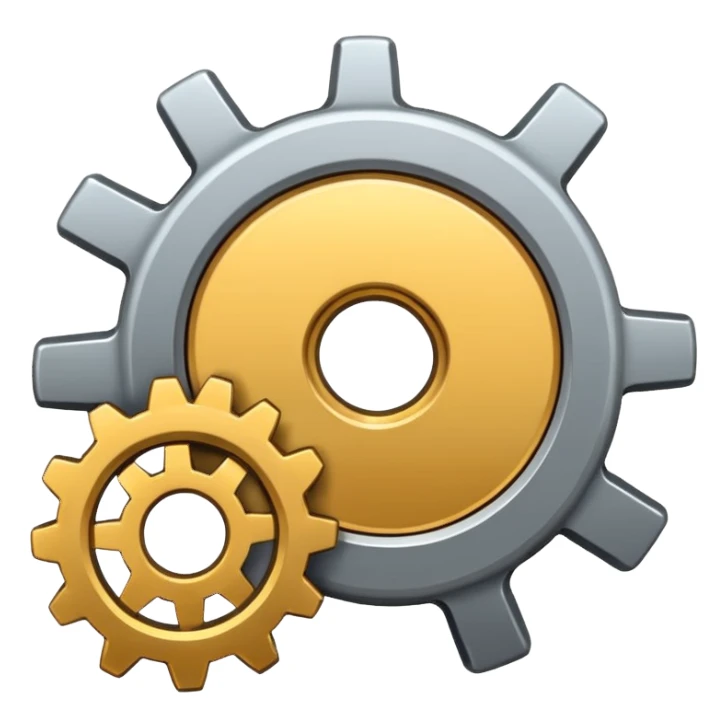 settings gear icon for site navigation. sticker