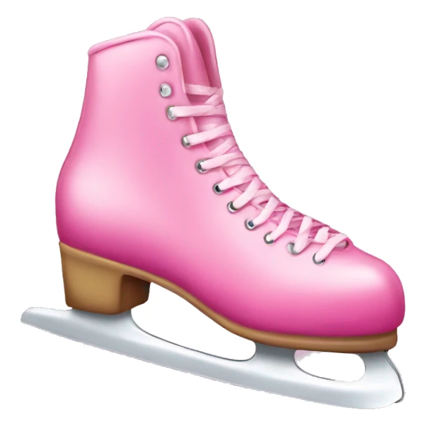 Pink ice skate sticker
