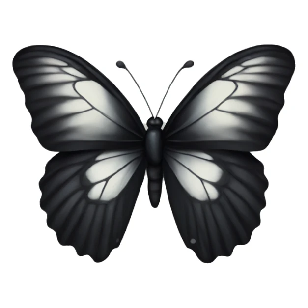 All black butterfly sticker